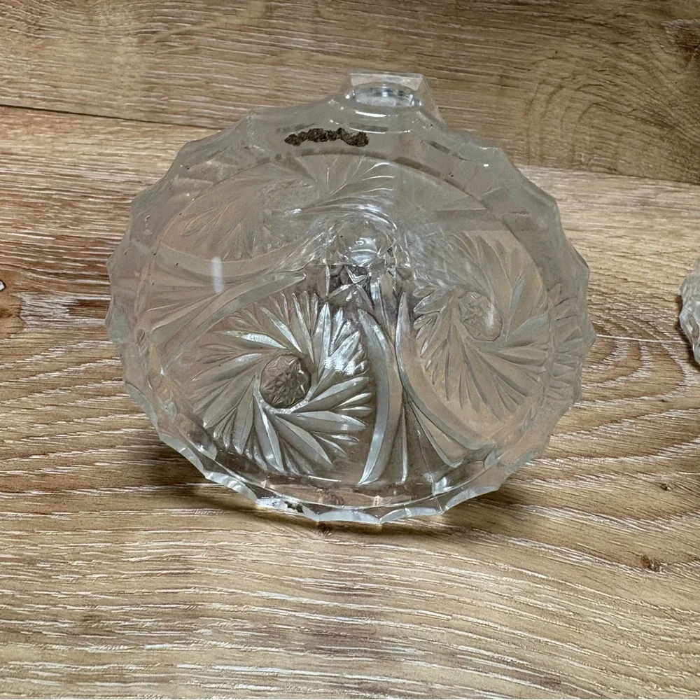 Vintage Anna Hutte Bleikristall Germany Crystal Candle Sticks Holders